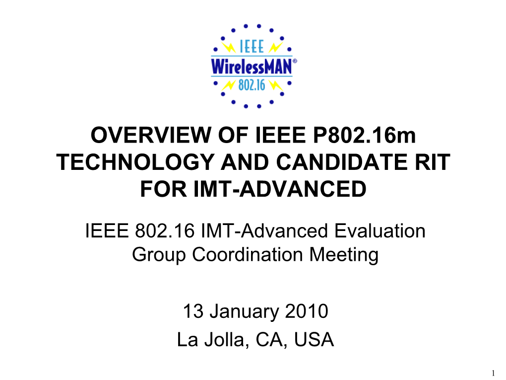 IEEE 802.16M Technical Overview