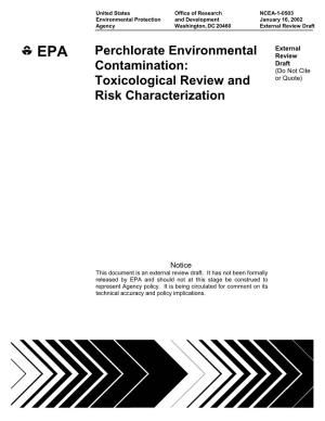 Toxicological Review and Risk Characterization