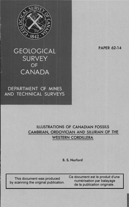 Paper 62-14 Illustrations of Canadian Fossils Cambrian