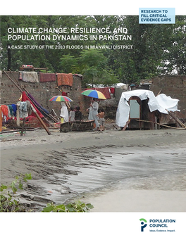 Climate Change, Resilience, and Population Dynamics in Pakistan