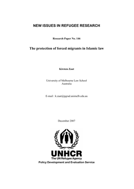 The Protection of Forced Migrants in Islamic Law