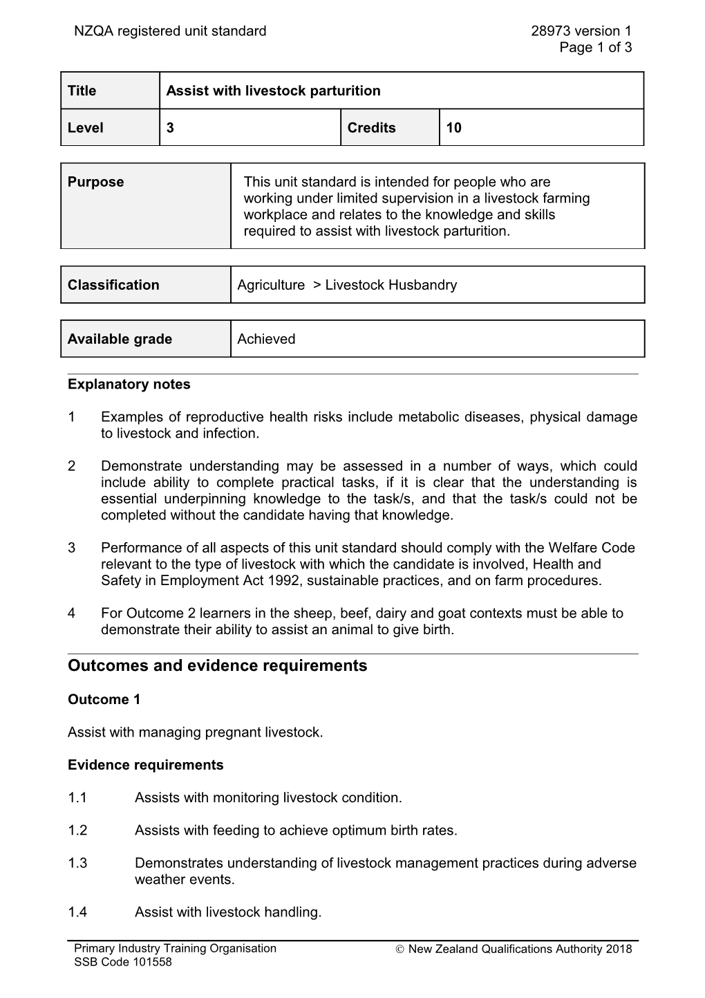 28973 Assist with Livestock Parturition