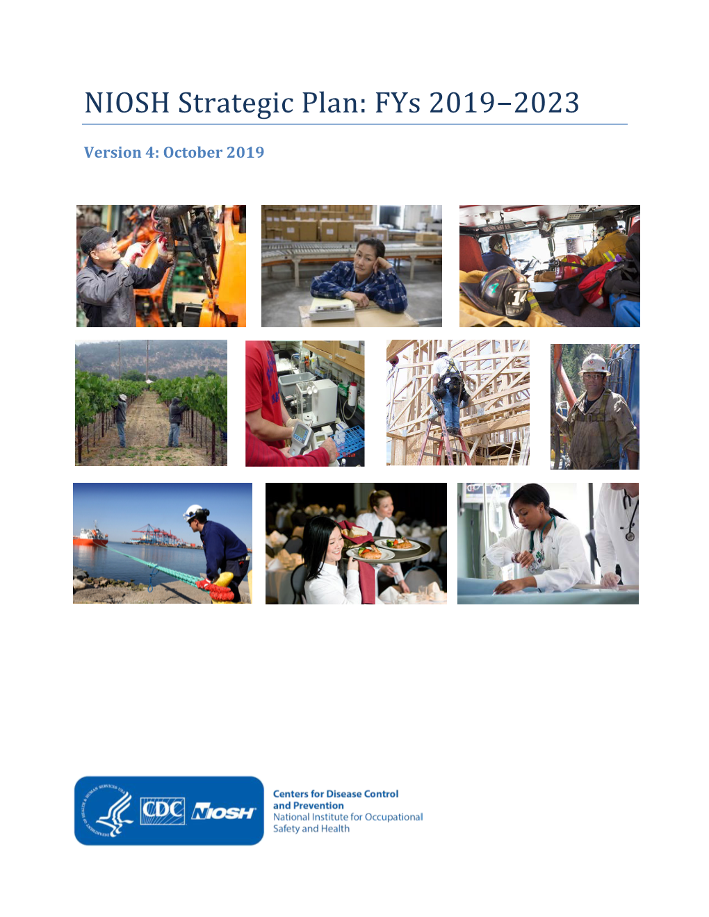 NIOSH Strategic Plan: Fys 2019−2023