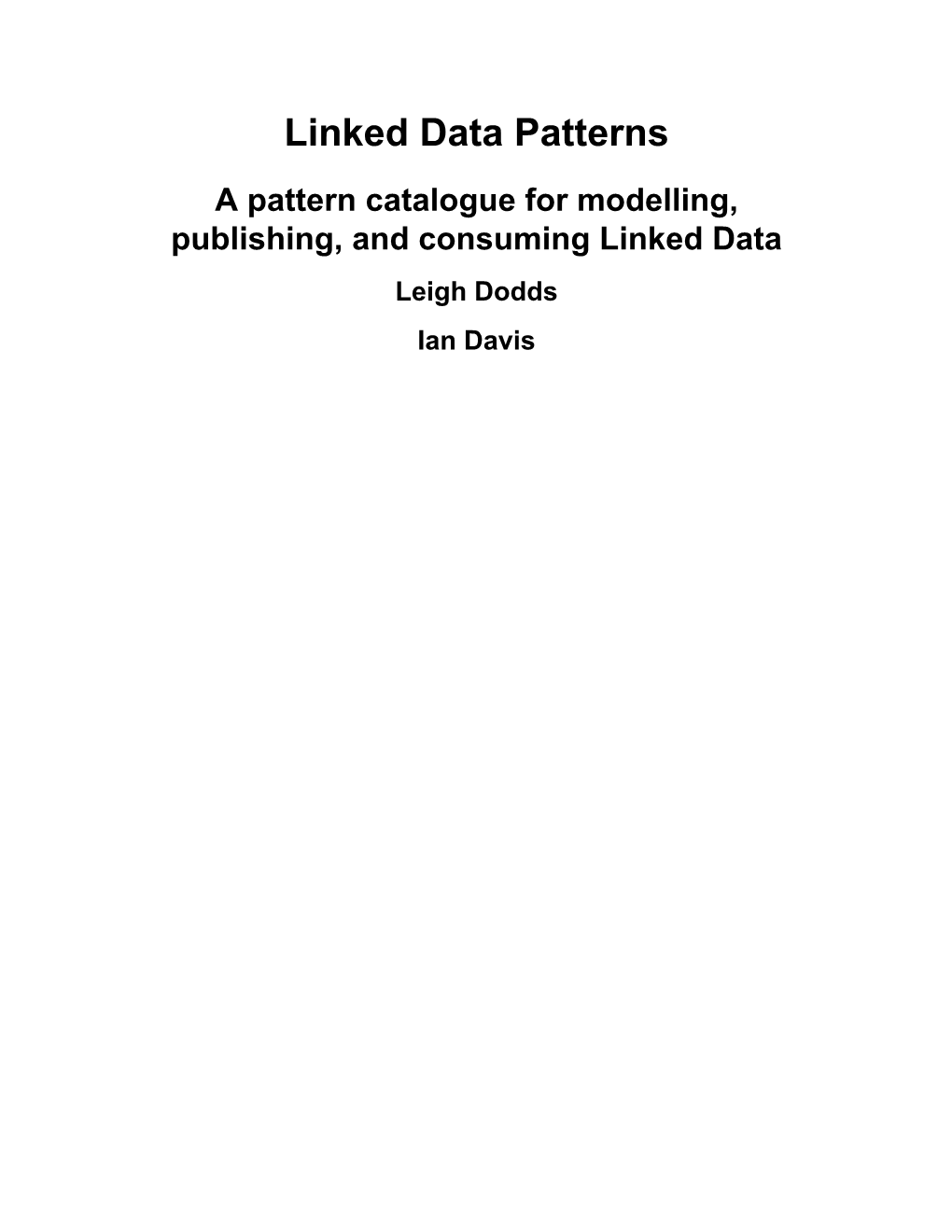 Linked Data Patterns (PDF)