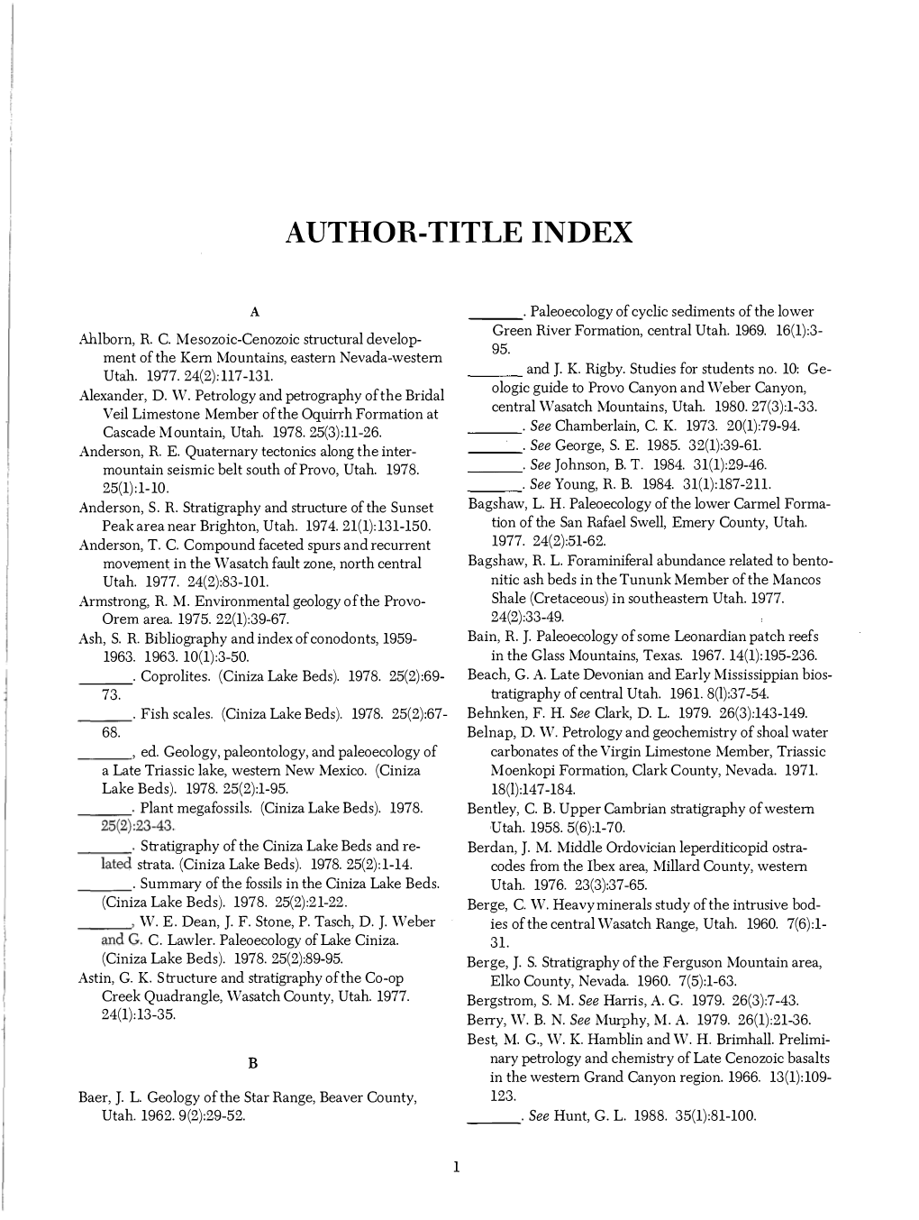 Author-Title Index