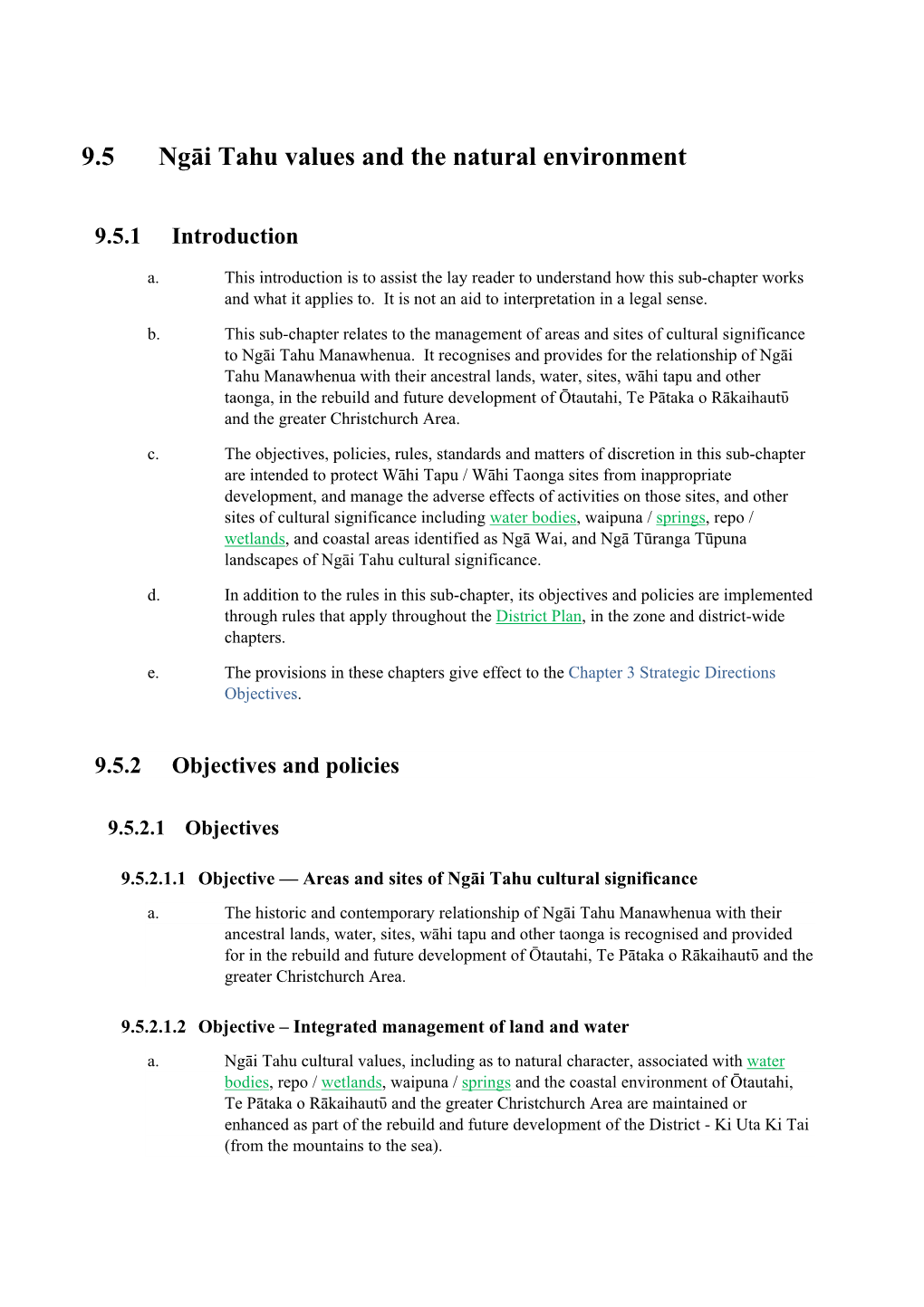 9.5 Ngāi Tahu Values and the Natural Environment