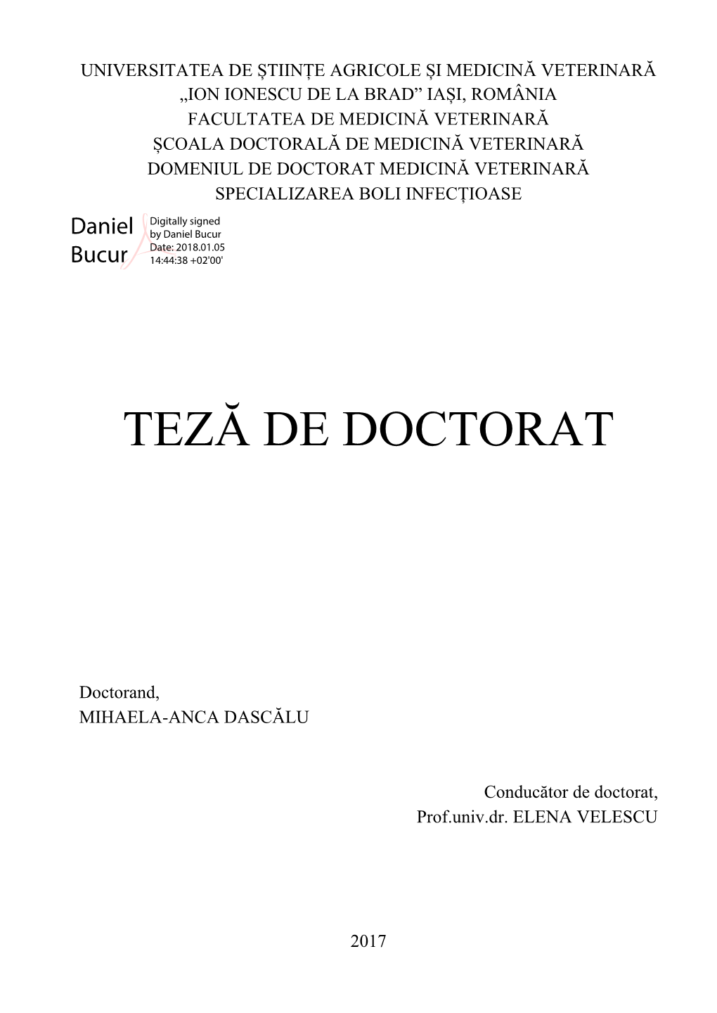 Teză De Doctorat