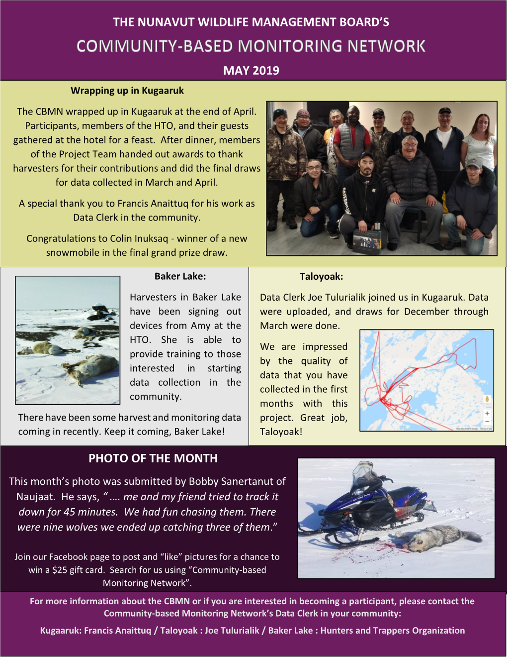 Photo of the Month the Nunavut Wildlife