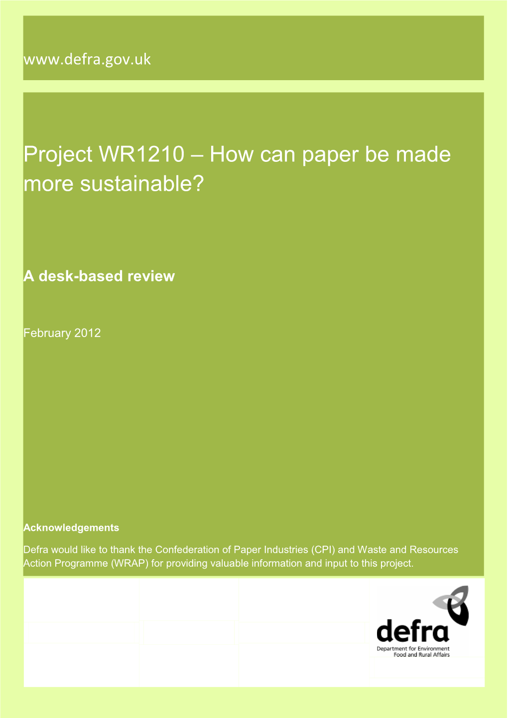 WR1210 Sustainable Paper