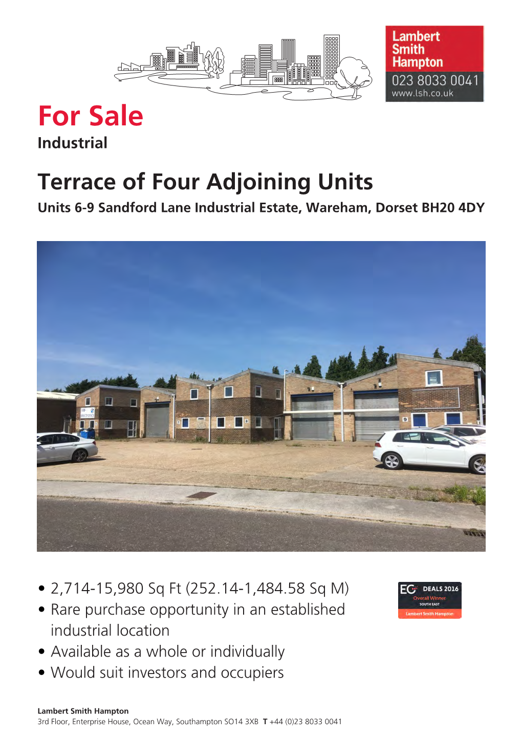 For Sale,Units 6-9 Sandford Lane Industrial Estate, Wareham, Dorset BH20