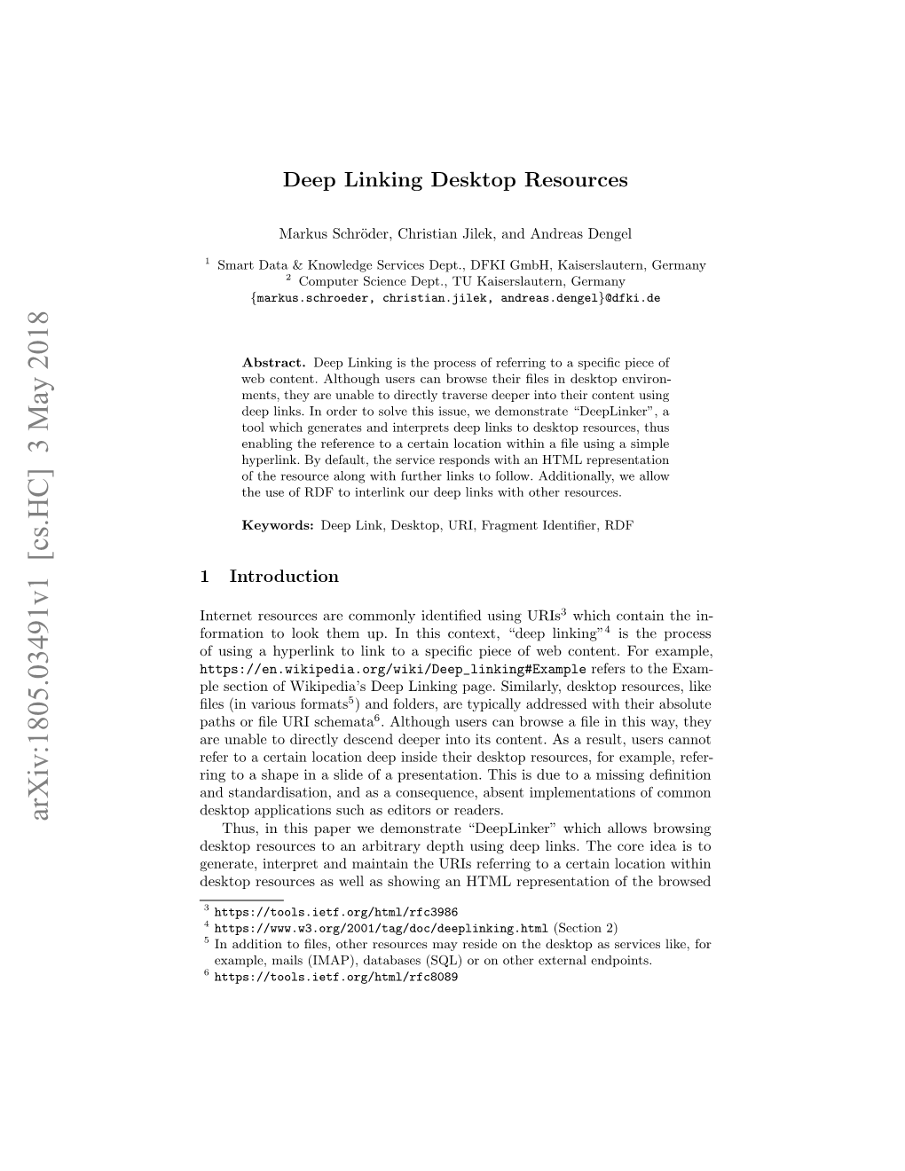 Deep Linking Desktop Resources