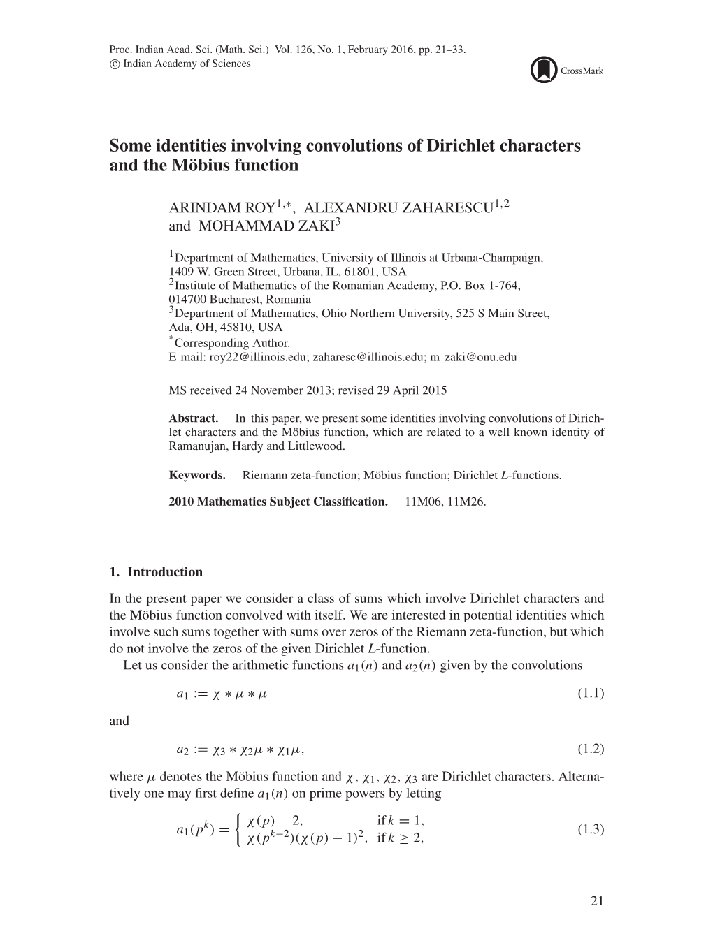 Some Identities Involving Convolutions of Dirichlet Characters and the Möbius Function