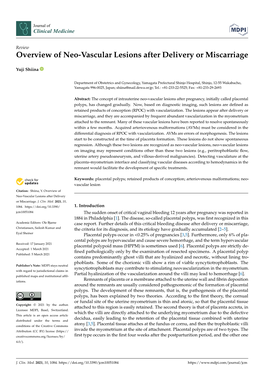 Overview of Neo-Vascular Lesions After Delivery Or Miscarriage