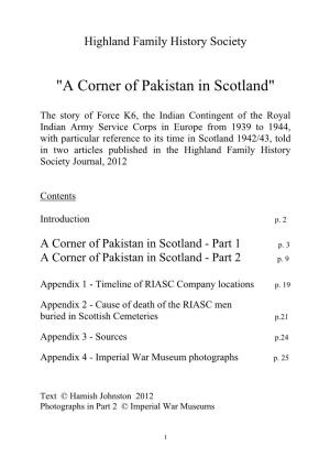 "A Corner of Pakistan in Scotland"