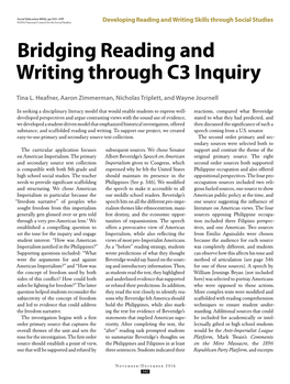 Bridging Reading and Writing Through C3 Inquiry