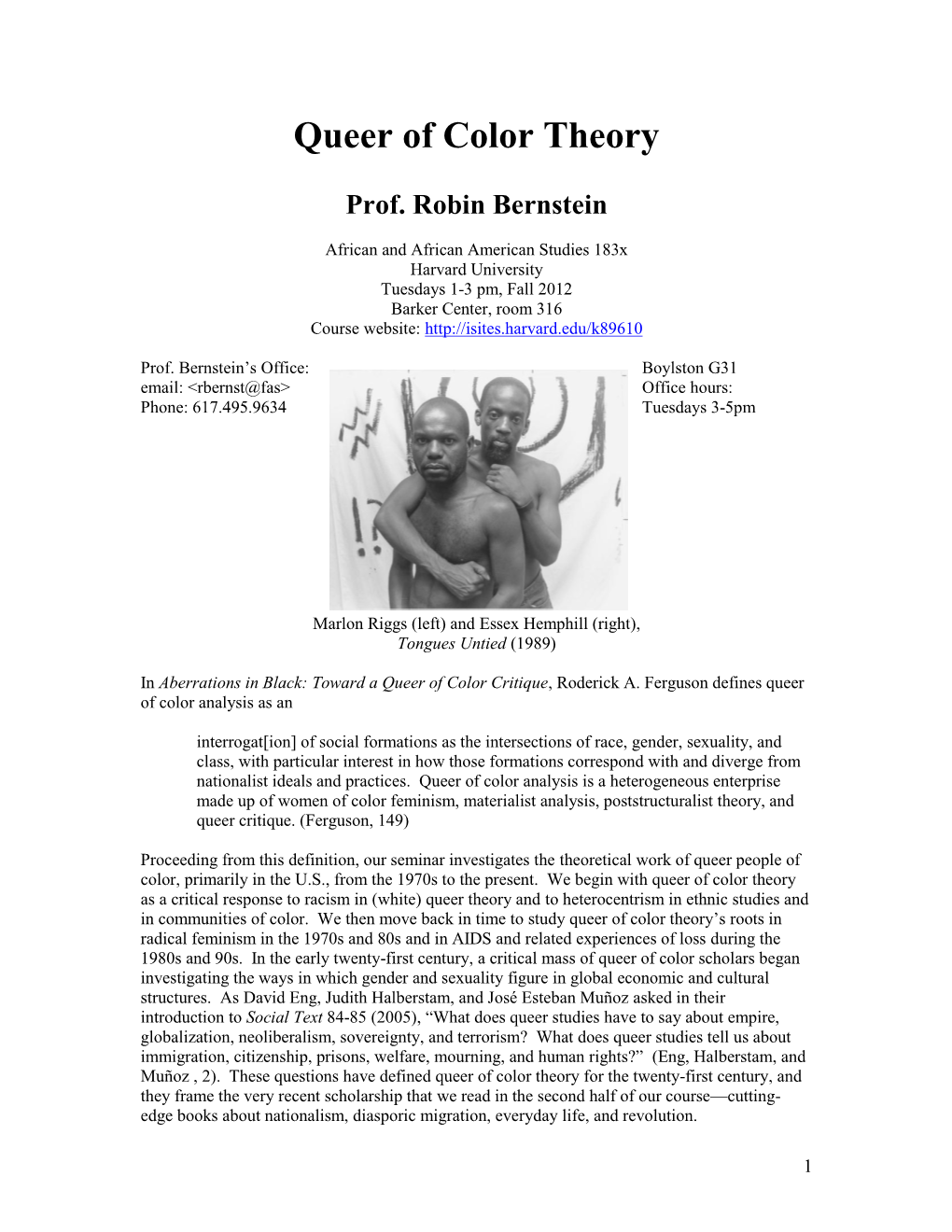 Queer of Color Theory