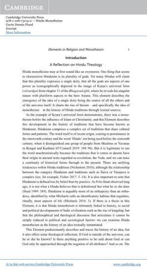 Introduction a Reflection on Hindu Theology