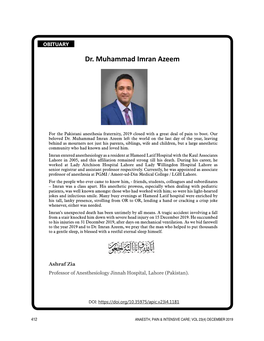 Dr. Muhammad Imran Azeem