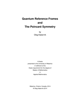 Quantum Reference Frames and the Poincaré Symmetry