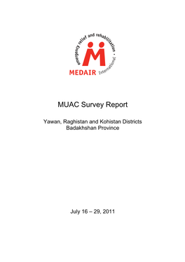 MUAC Survey Report