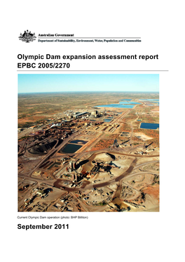 Olympic Dam Expansion Assessment Report EPBC 2005/2270