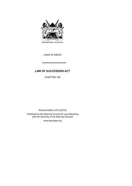 Law of Succession Act