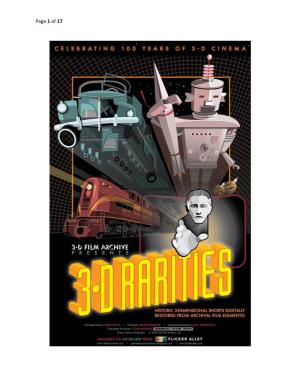 To Download the 3-D Rarities Press