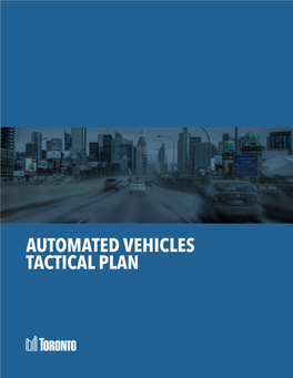 Automated Vehicles Tactical Plan Intentionally Left Blank Acknowledgments