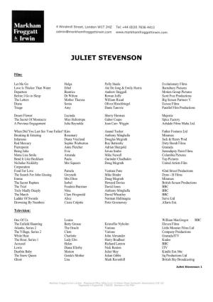 Juliet Stevenson