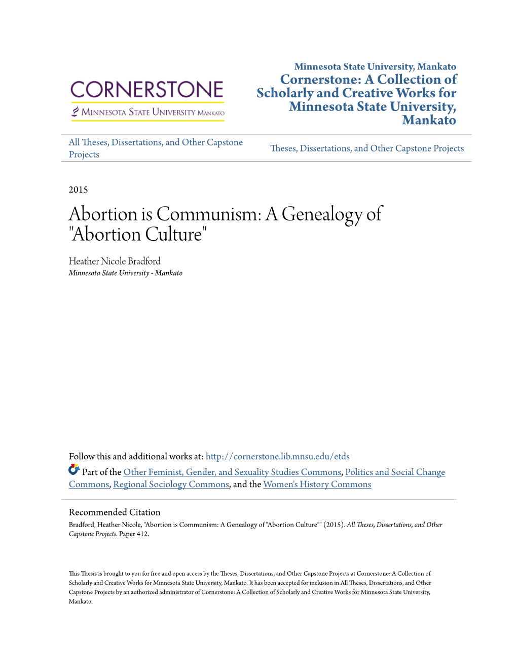 Abortion Is Communism: a Genealogy of 