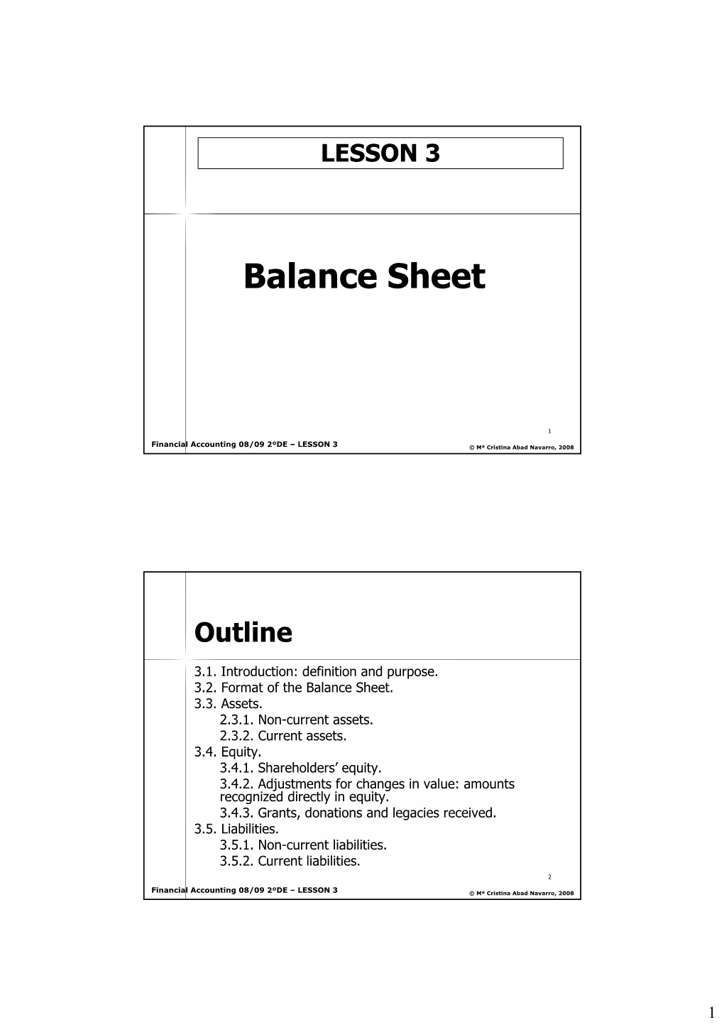 Balance Sheet