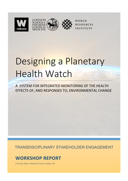 Designing a Planetary Health Watch