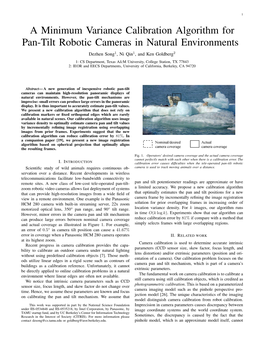 A Minimum Variance Calibration Algorithm for Pan-Tilt Robotic Cameras in Natural Environments