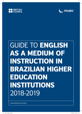 Guide to English As a Medium of Instruction in Brazilian Higher Education Institutions 2018-2019