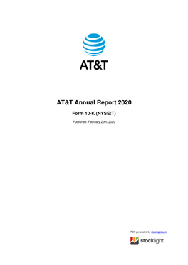 AT&T Annual Report 2020