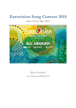 Eurovision Song Contest 2018 Final 12Th of May 2018