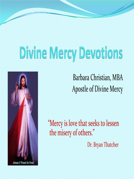 Divine Mercy Devotions