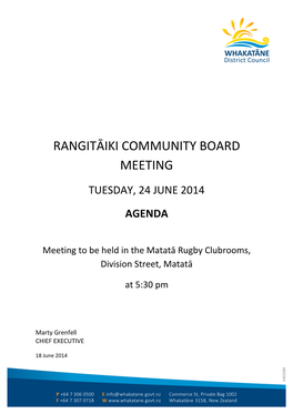 Rangitaiki Community Board 24 June 2014