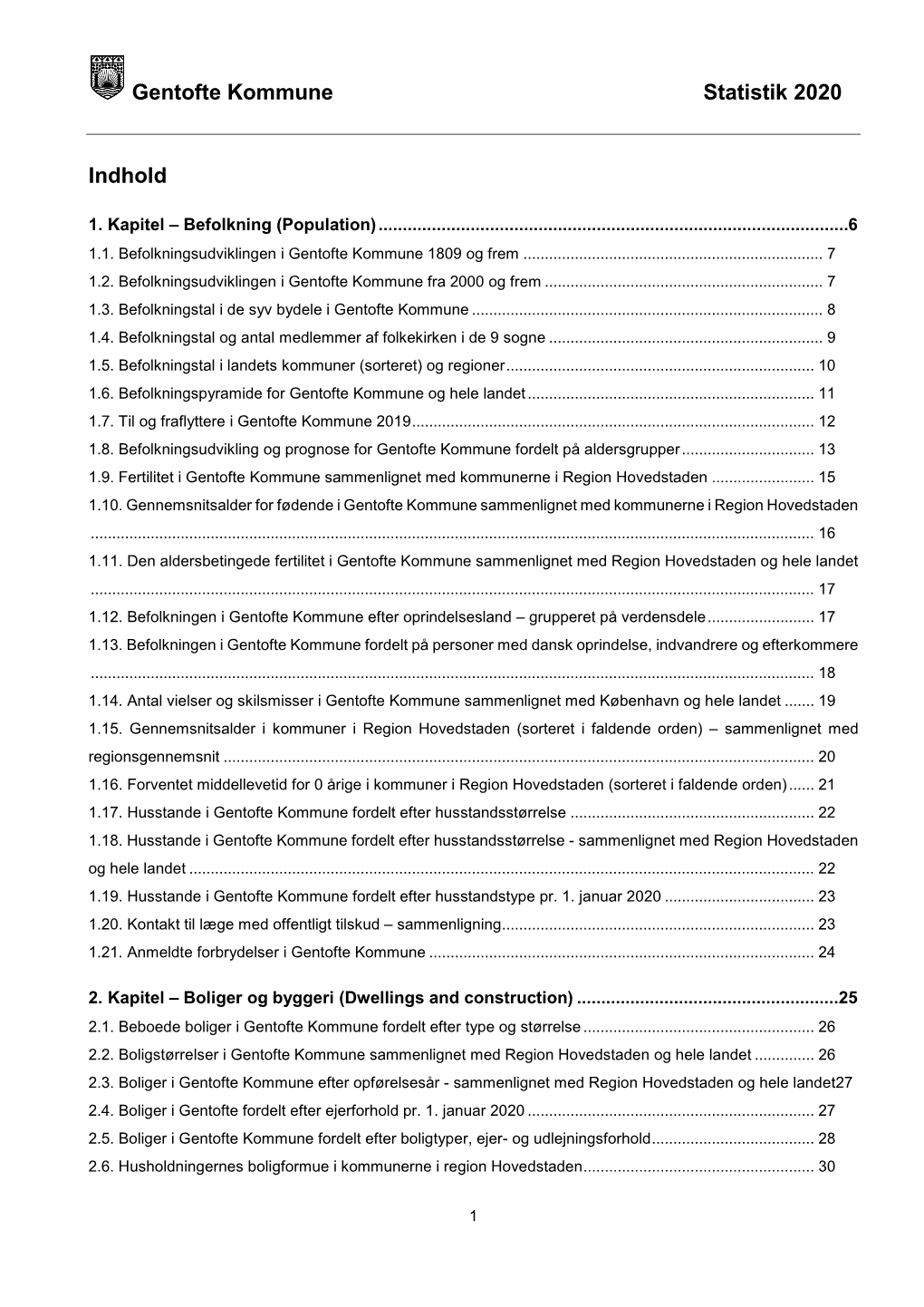 Gentofte Kommune Statistikhæfte 2020 (Pdf)