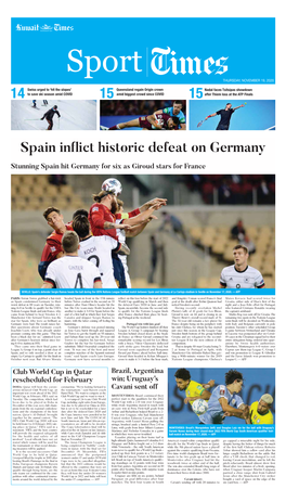 Spain Inflict Historic Defeat on Germany