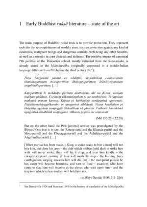 The Bhadrakarātrī-Sūtra: Apotropic Scriptures in Early Indian Buddhism