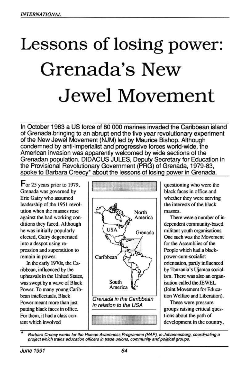 Grenada's New Jewel Movement