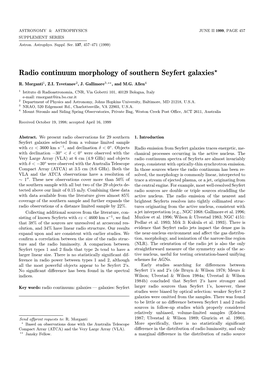 Radio Continuum Morphology of Southern Seyfert Galaxies?