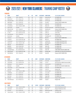 2020-2021 | New York Islanders | Training Camp Roster