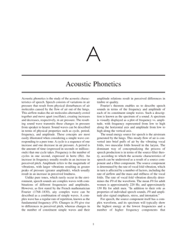 Acoustic Phonetics.Pdf