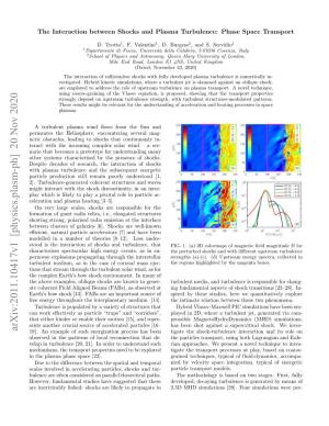 The Interaction Between Shocks and Plasma Turbulence: Phase Space Transport