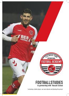 FOOTBALLSTUDIES in Partnership with Rossall School