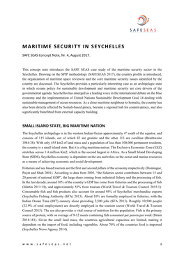 Concept Note on Maritime Security in Seychelles