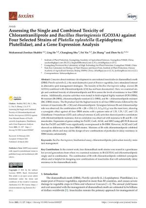 Assessing the Single and Combined Toxicity of Chlorantraniliprole And