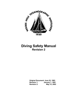 Diving Safety Manual Revision 2